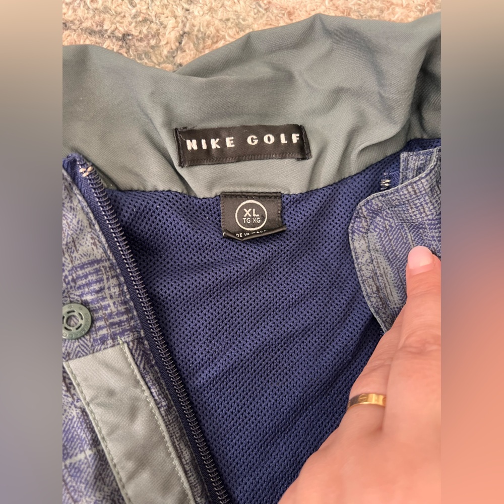 Nike Blue Patterned Pullover Jacket - image 3